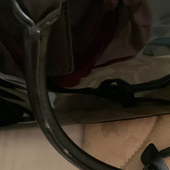 Michael Kors East West Hamilton Frame Black Patent Leather Satchel - Picture 9 of 9